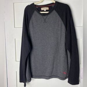 Tommy Bahama  2-Tone Blue Crew-Neck Shirt Cotton Polyester Acrylic Men’s…